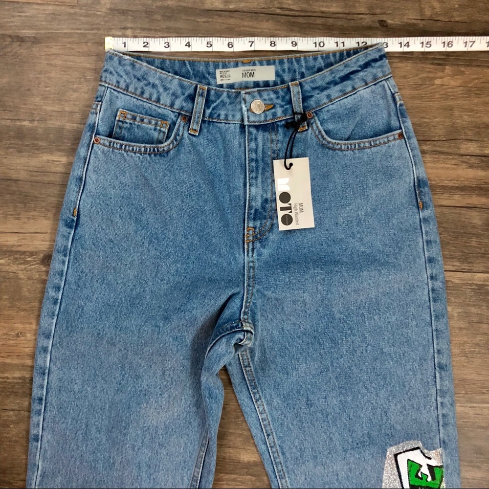 TOPSHOP High Waist Graffiti Jeans! Size 26. - Picture 5 of 8